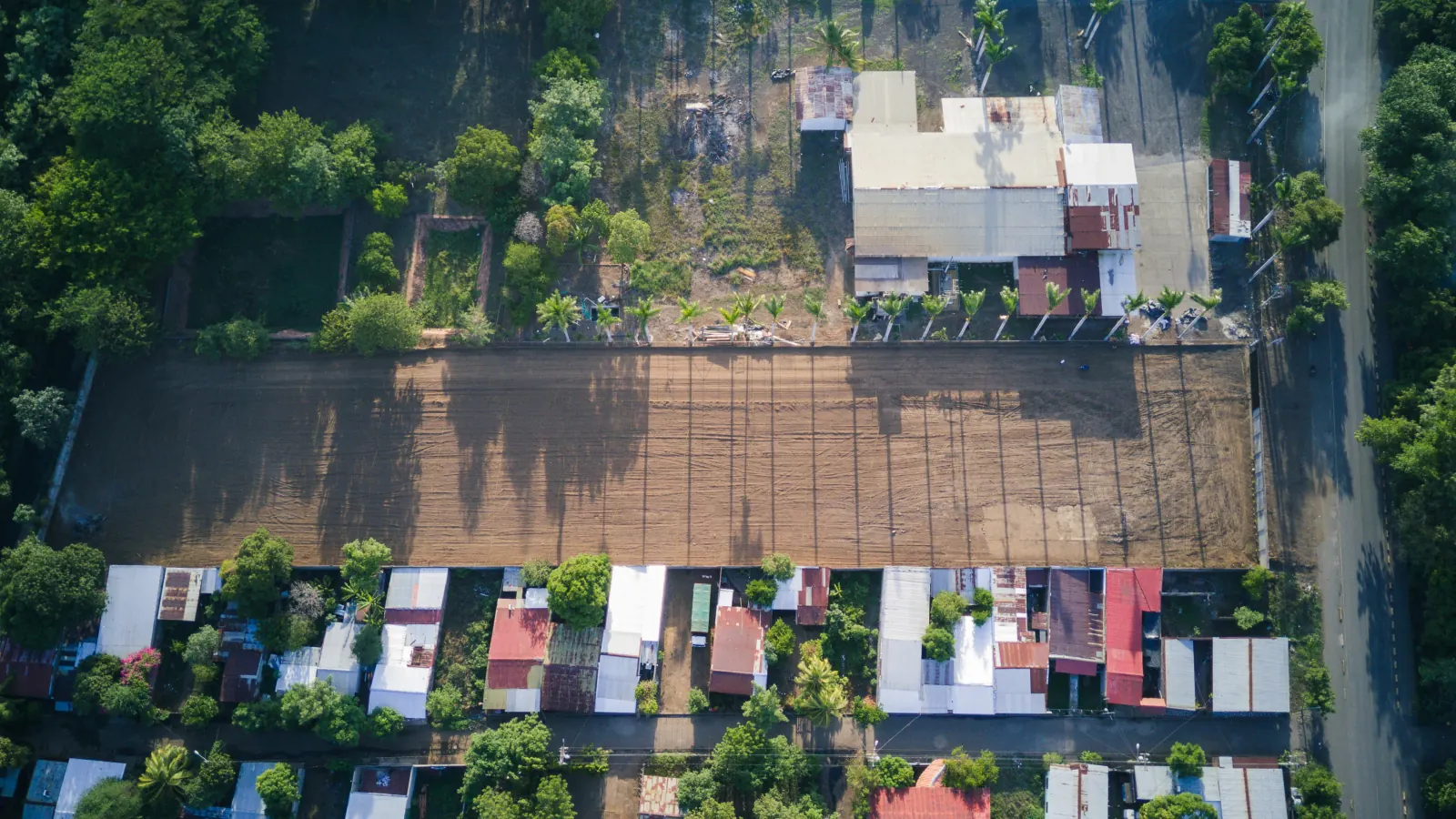 Vista cenital del terreno de Residencial Albor